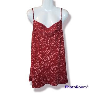 Princess Polly Loyal Hearts Mini Dress Wine Color sz 10